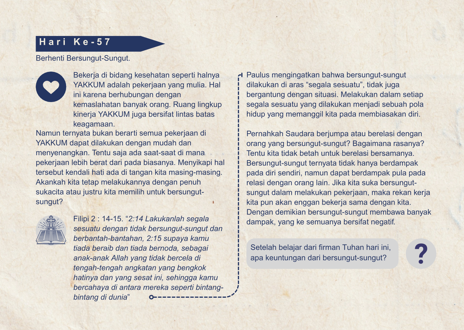 hari 57 sangkan pakaryan yakkum