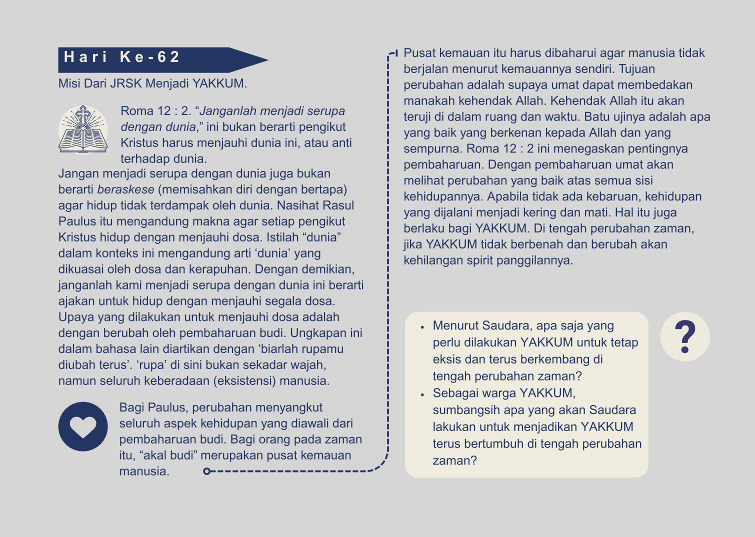 hari 62 sangkan pakaryan yakkum