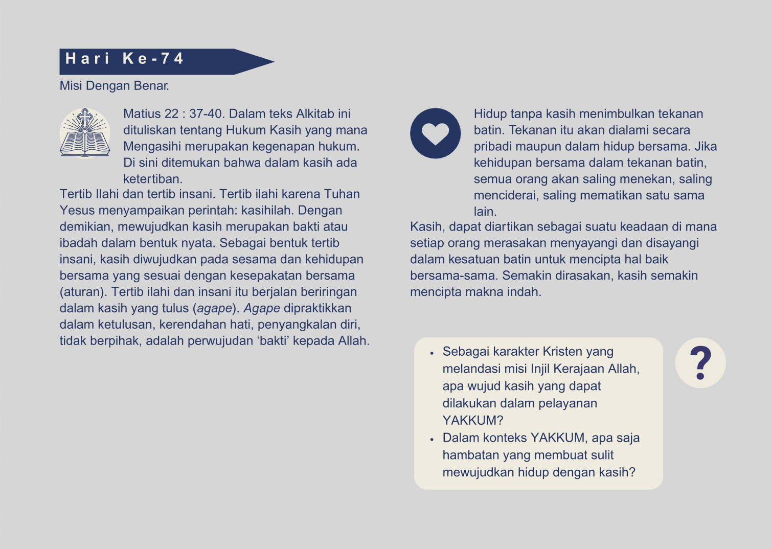 hari 74 sangkan pakaryan yakkum