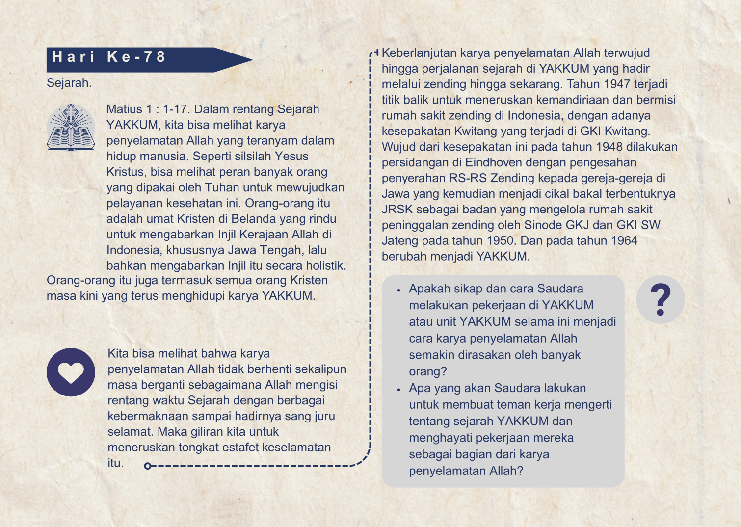 hari 78 sangkan pakaryan yakkum