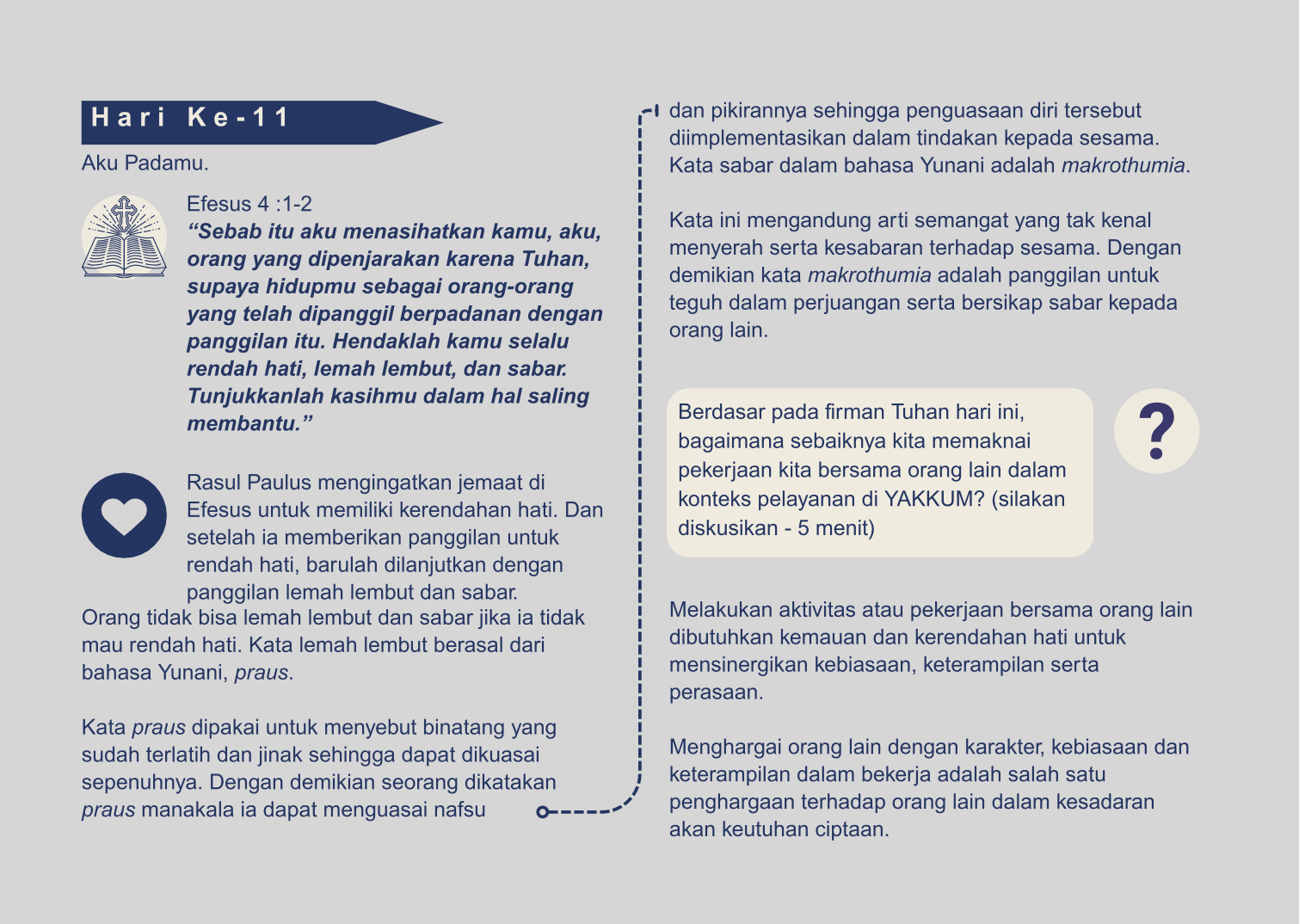 hari 11 sangkan pakaryan yakkum