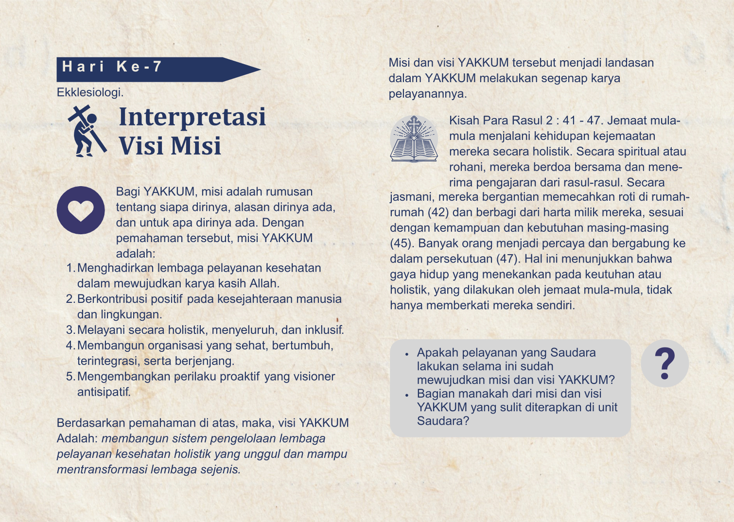 hari 7 sangkan pakaryan yakkum