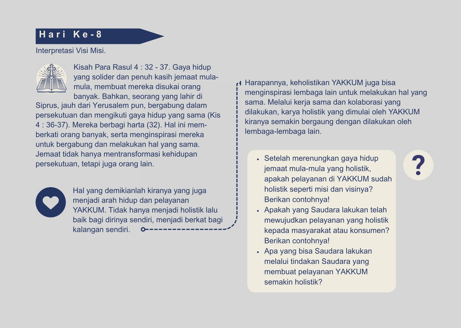 hari 8 sangkan pakaryan yakkum