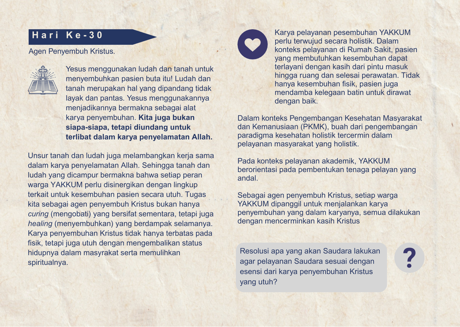 hari 30 sangkan pakaryan yakkum