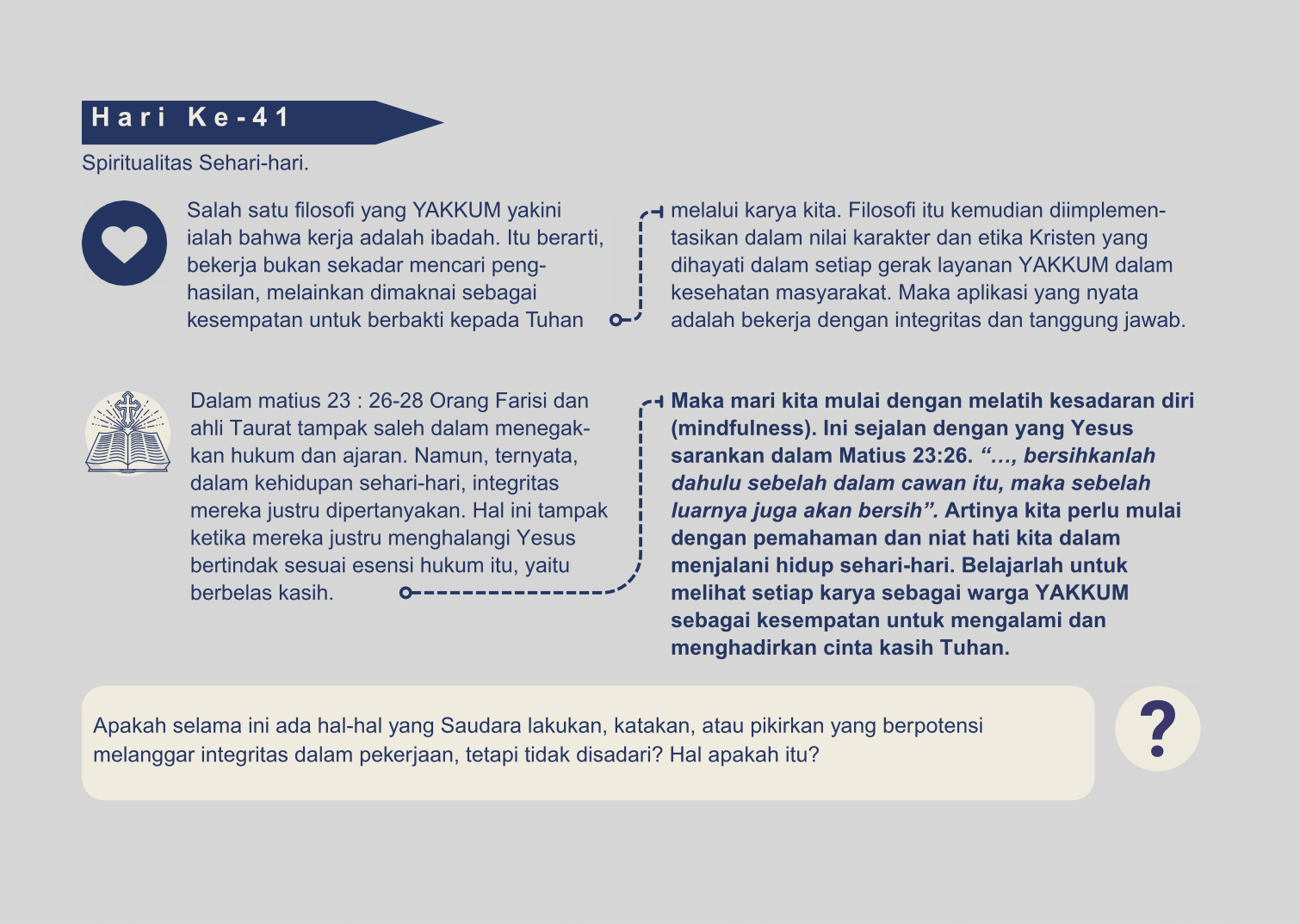 hari 41 sangkan pakaryan yakkum